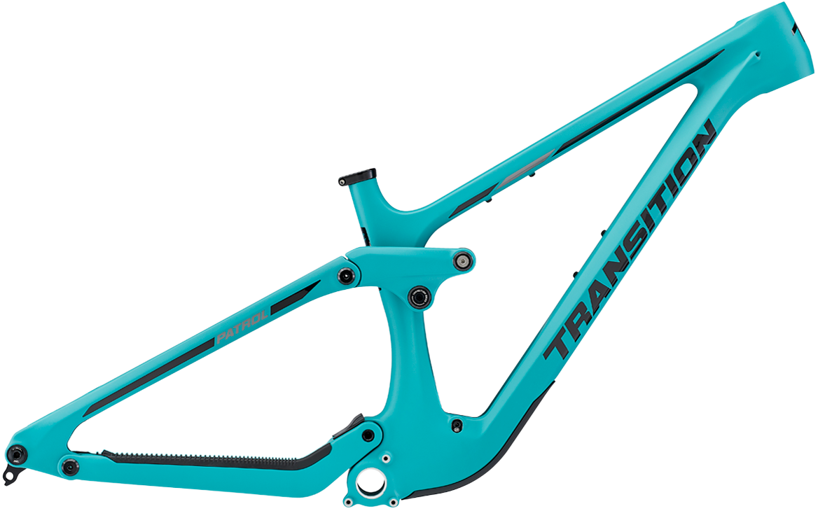 2024 Transition Patrol Carbon frame in blue lagoon